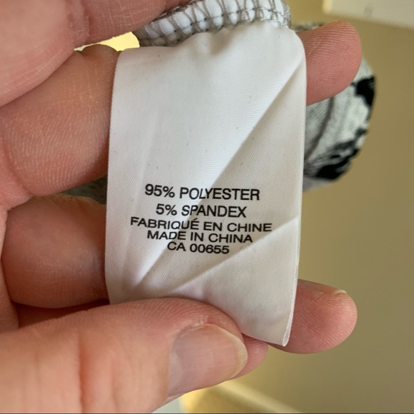 Black and Grey Floral Patterned Skater Dress - Picture 5 of 5